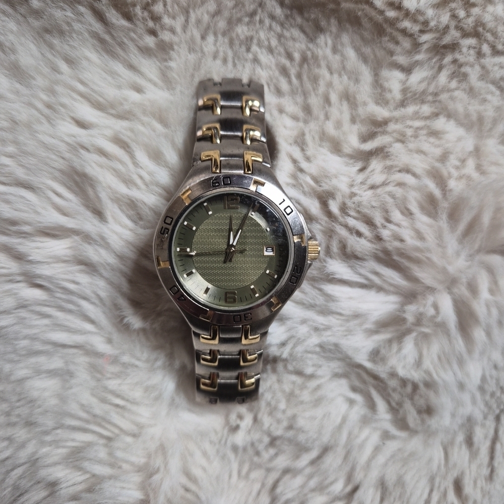 Mens Christian Benet Watch Two Tone Metal Silver Tone Gold Tone Classic Office ✨